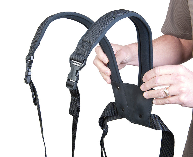 The Sax Practice Harness™ features a rigid design that provides support