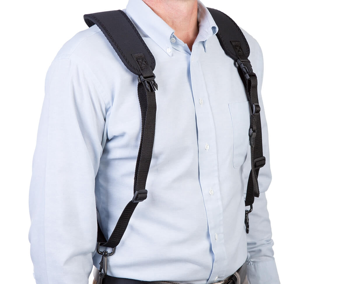 The Tuba Harness conforms to the shape of your body