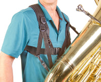 The Pad-It Tuba Harness supports and stabilizes tubas without restricting movement