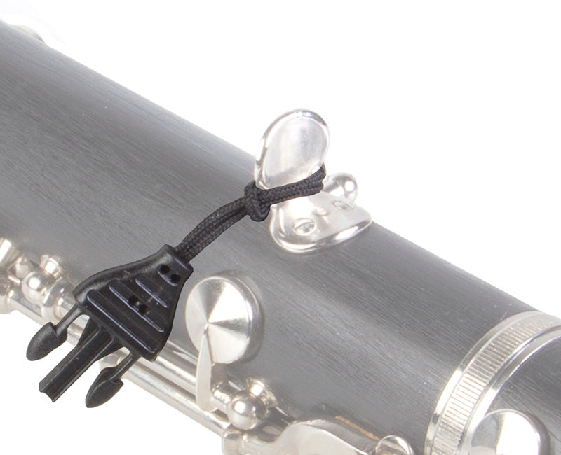 Plastic connector fits snugly around base of thumb rest.