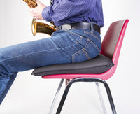 The Posh-Rite™ seat cushion encourages good posture during practice or while performing