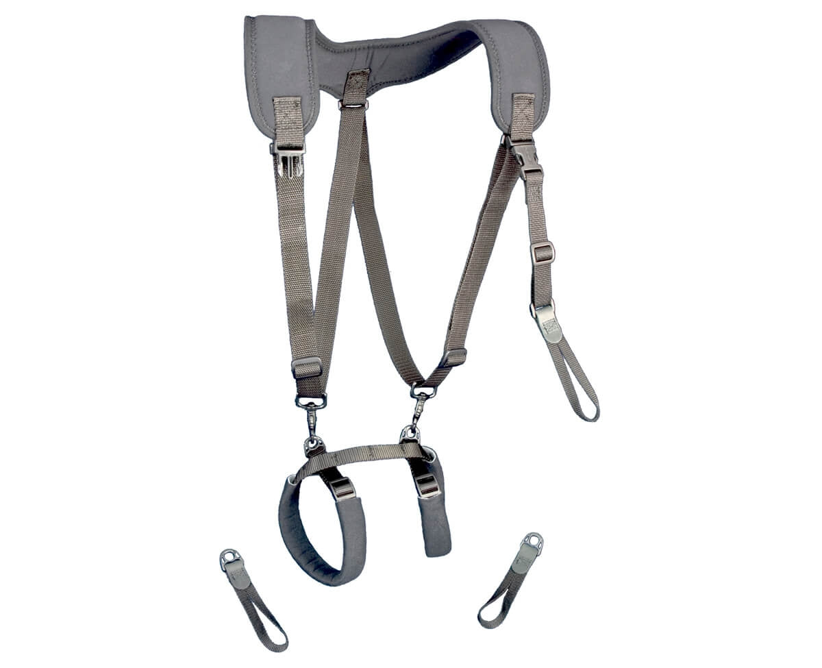 The Tuba Harness offers comfort while performing and fits a wide variety of tubas